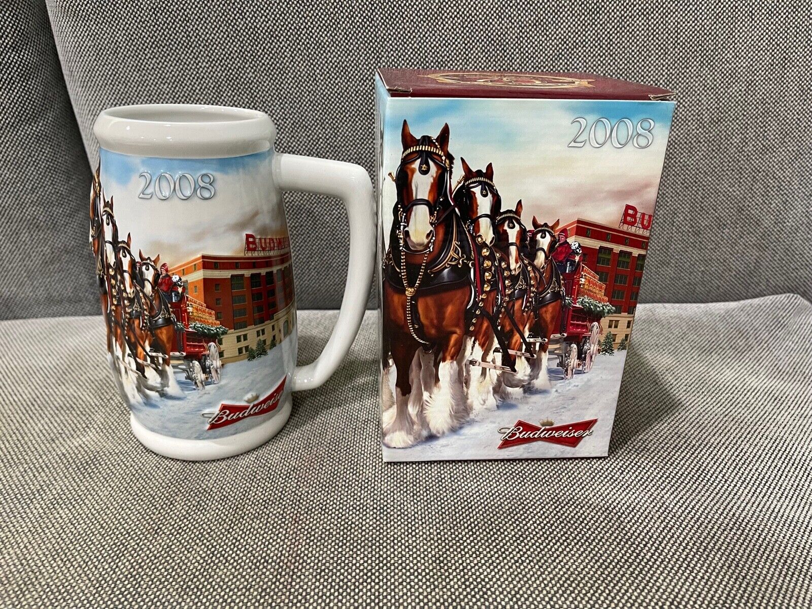 2008 Anheuser Busch Beer Stein Clydesdales 75 Years of Proud Tradition w/ Box
