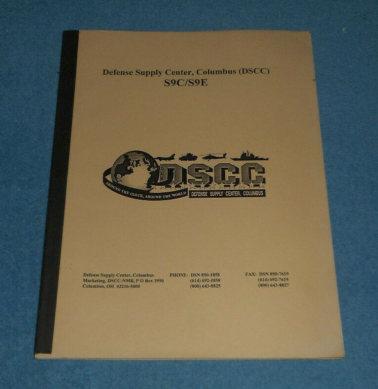 1997 Defense Supply Center Columbus DSCC S9C S9E Military Equipment Product List