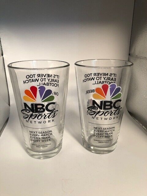 2 Vintage 1990s NBC Sports Network Glasses