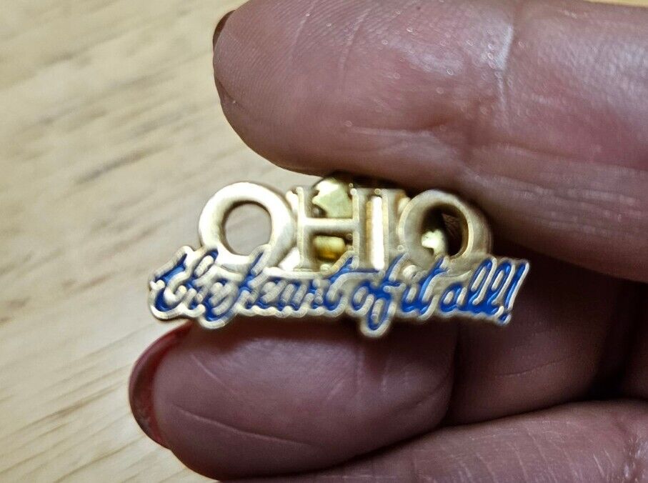 Vintage OHIO THE HEART OF IT ALL Metal Lapel PIN District 65