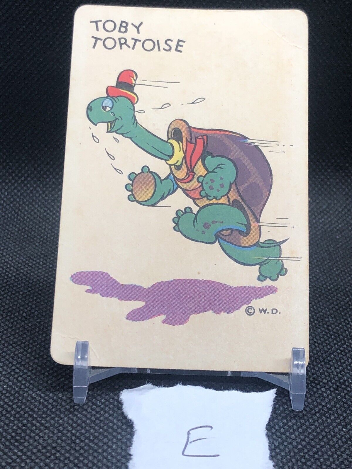 1937 WHITMAN MICKEY MOUSE OLD MAID CARD Toby Tortoise  E