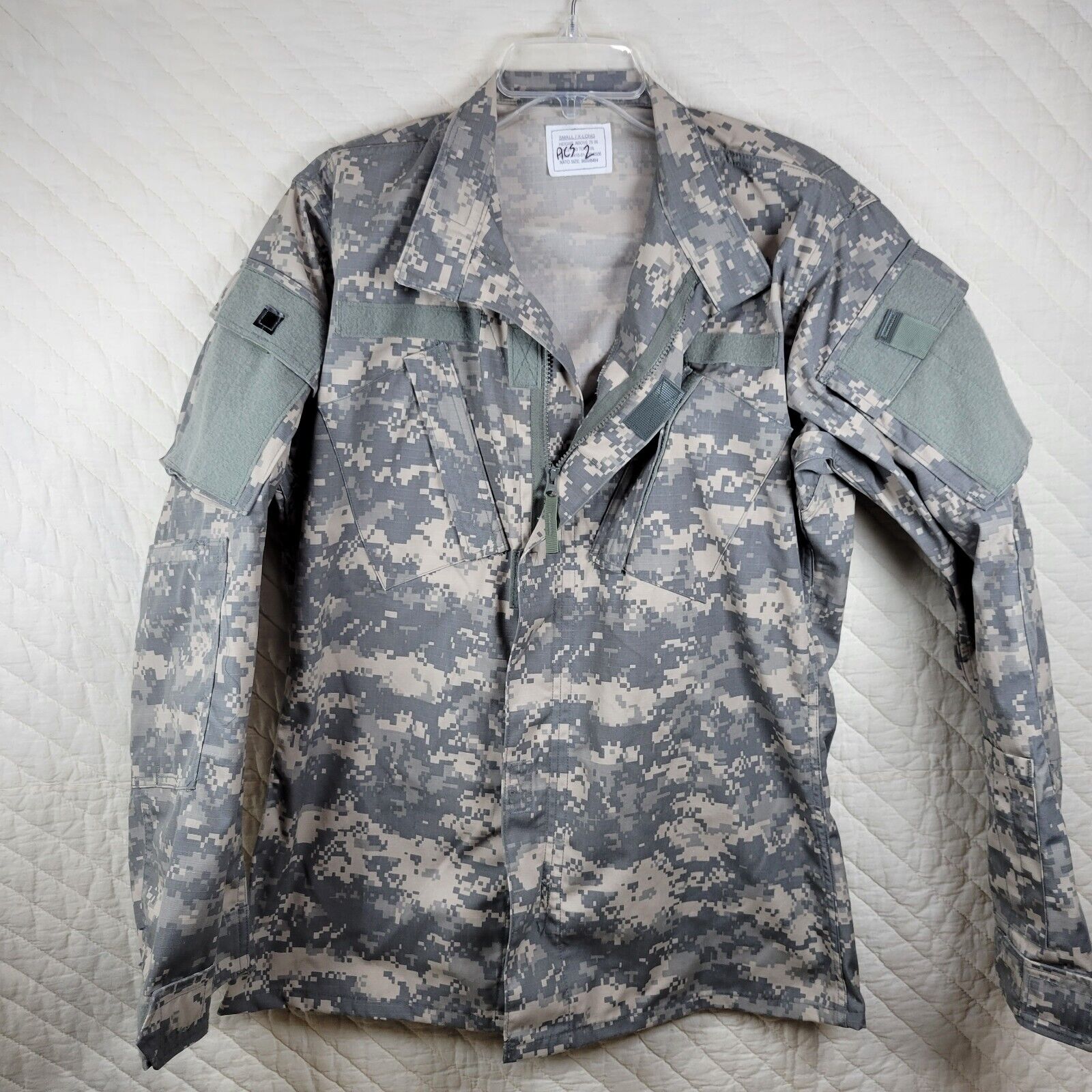 ACU Shirt/Coat Small X-Long USGI Digital Camo Cotton/Nylon Ripstop Army Combat