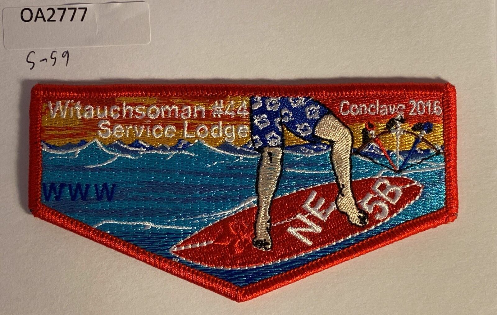 Boy Scout OA 44 Witauchsoman Lodge 2016 Conclave Service Flap