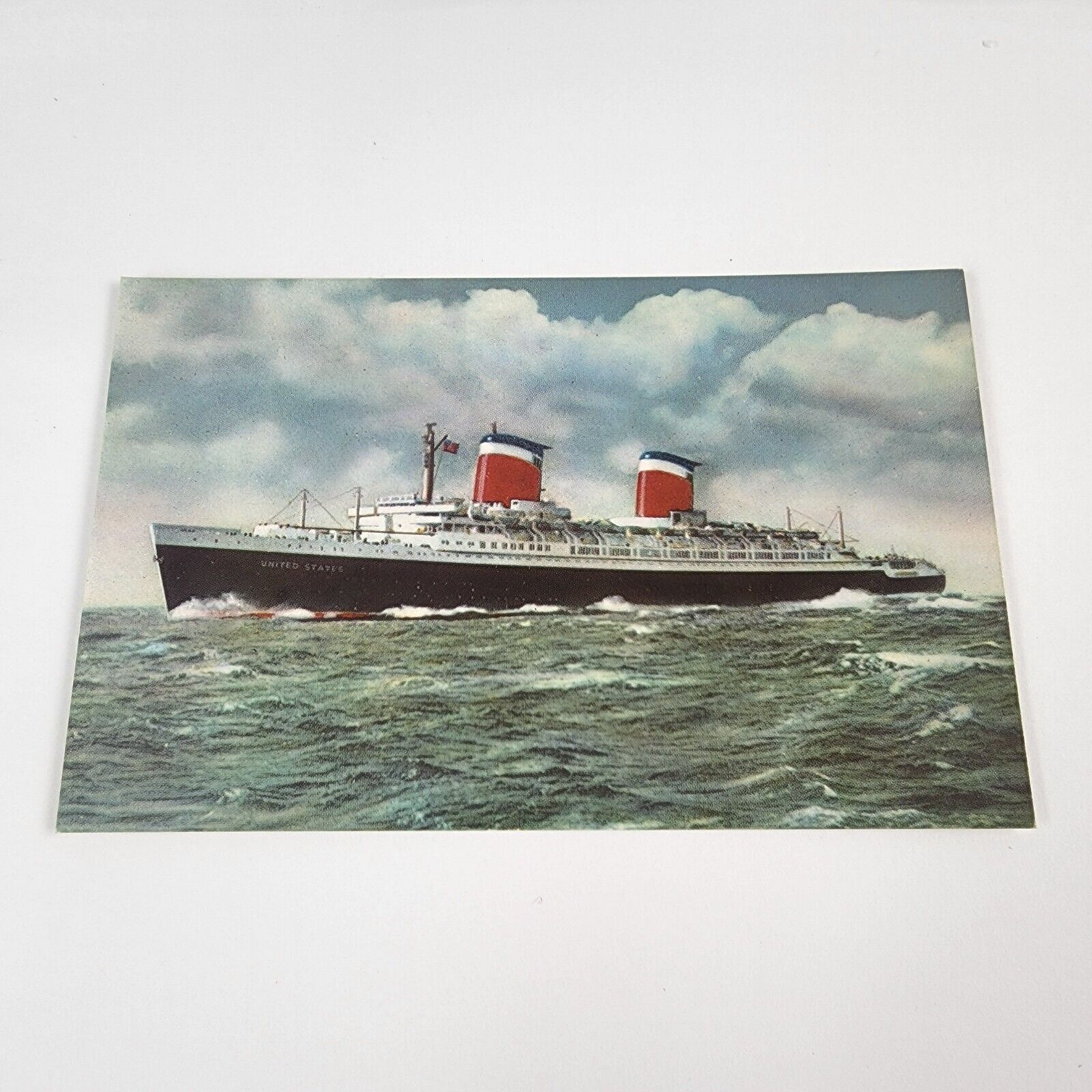 Postcard S.S. United States At Sea