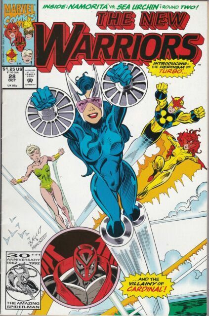 New Warriors #28 Comic Book October 1992 New Mint- 9.2 Grade 1st Series