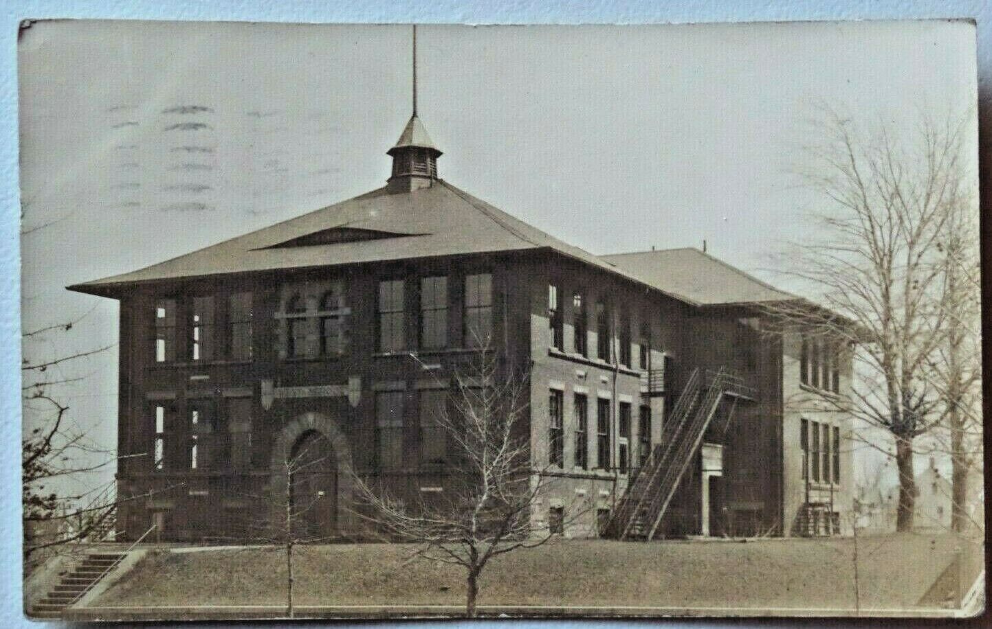 West School Cleveland Ohio Post Marked 1912 Real Photo Postcard RPPC A081