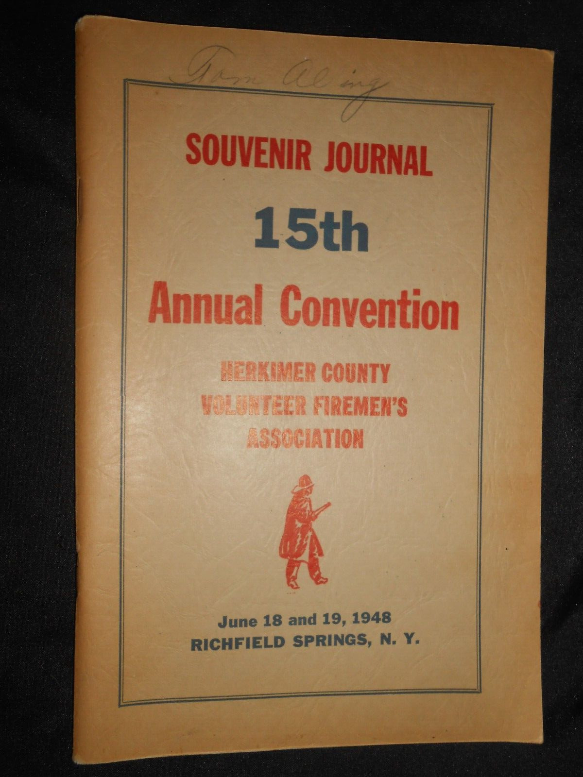 1948 Journal Herkimer County NY Volunteer Firemen\'s Ass\'n Richfield Springs