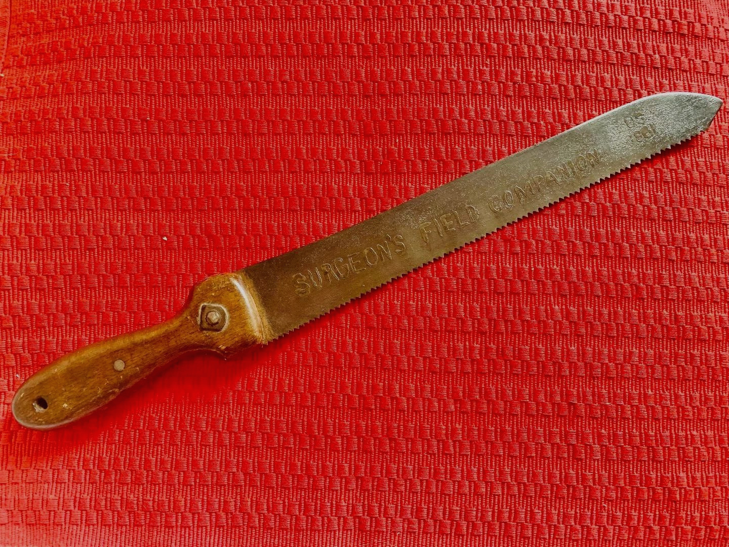 ANTIQUE 1861 CIVIL WAR KNIFE Surgeons AMPUTATION BONE & TISSUE SURGICAL MARKED