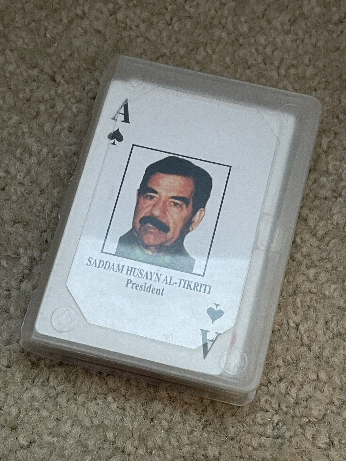 Vintage Desert Storm Iraq Most Wanted Saddam Husayn Playing Cards