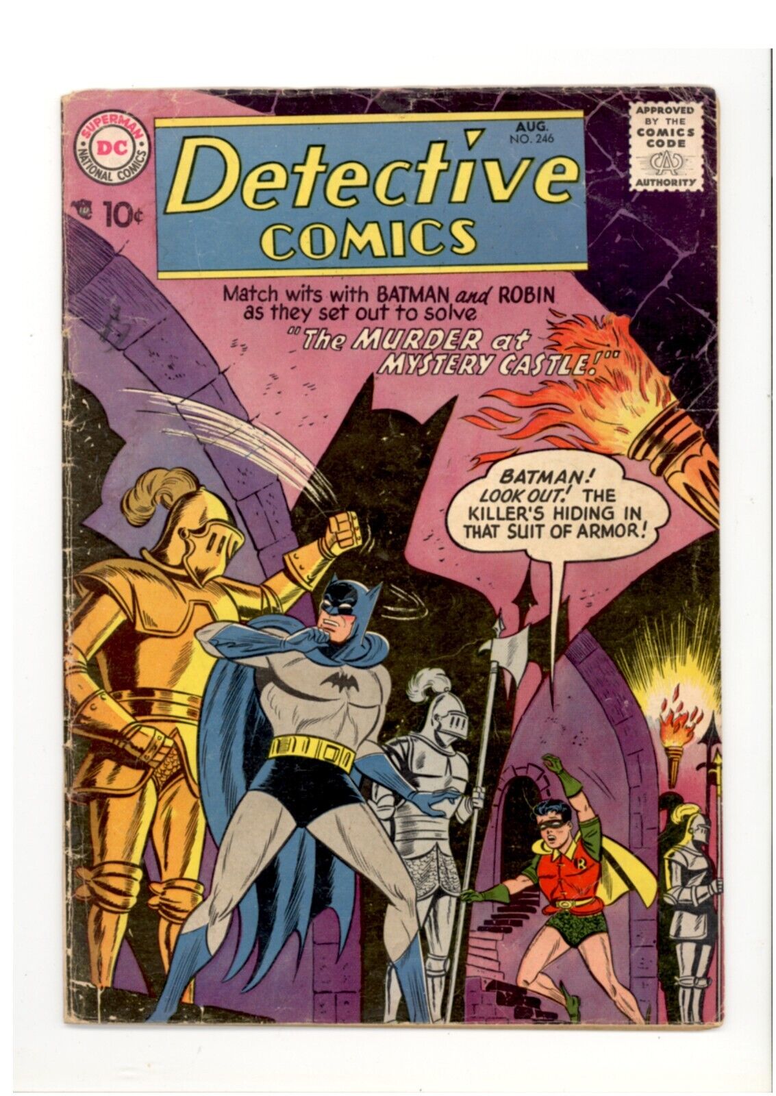 Detective Comics 246 VG Murder at Mystery Castle 1957