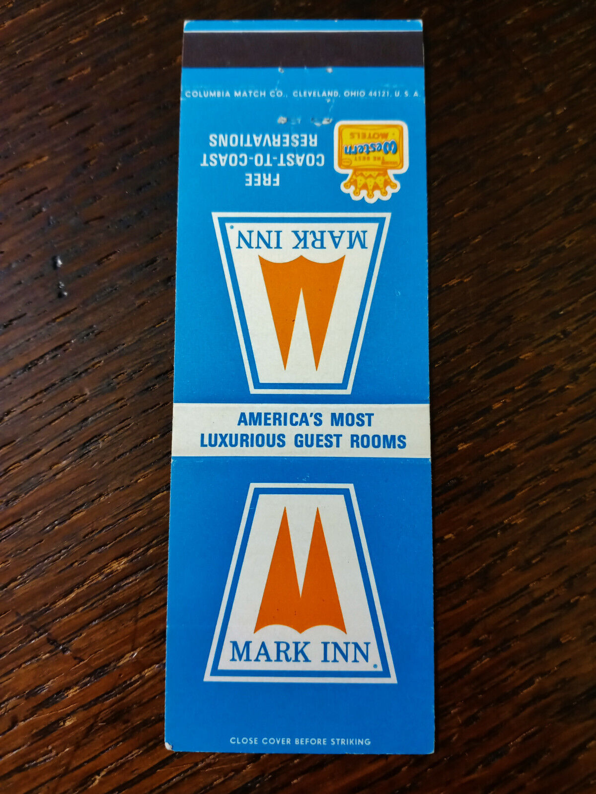 Vintage Matchcover: Mark Inn, Atlanta-McDonough, GA Chattanooga, TN Orlando, FL