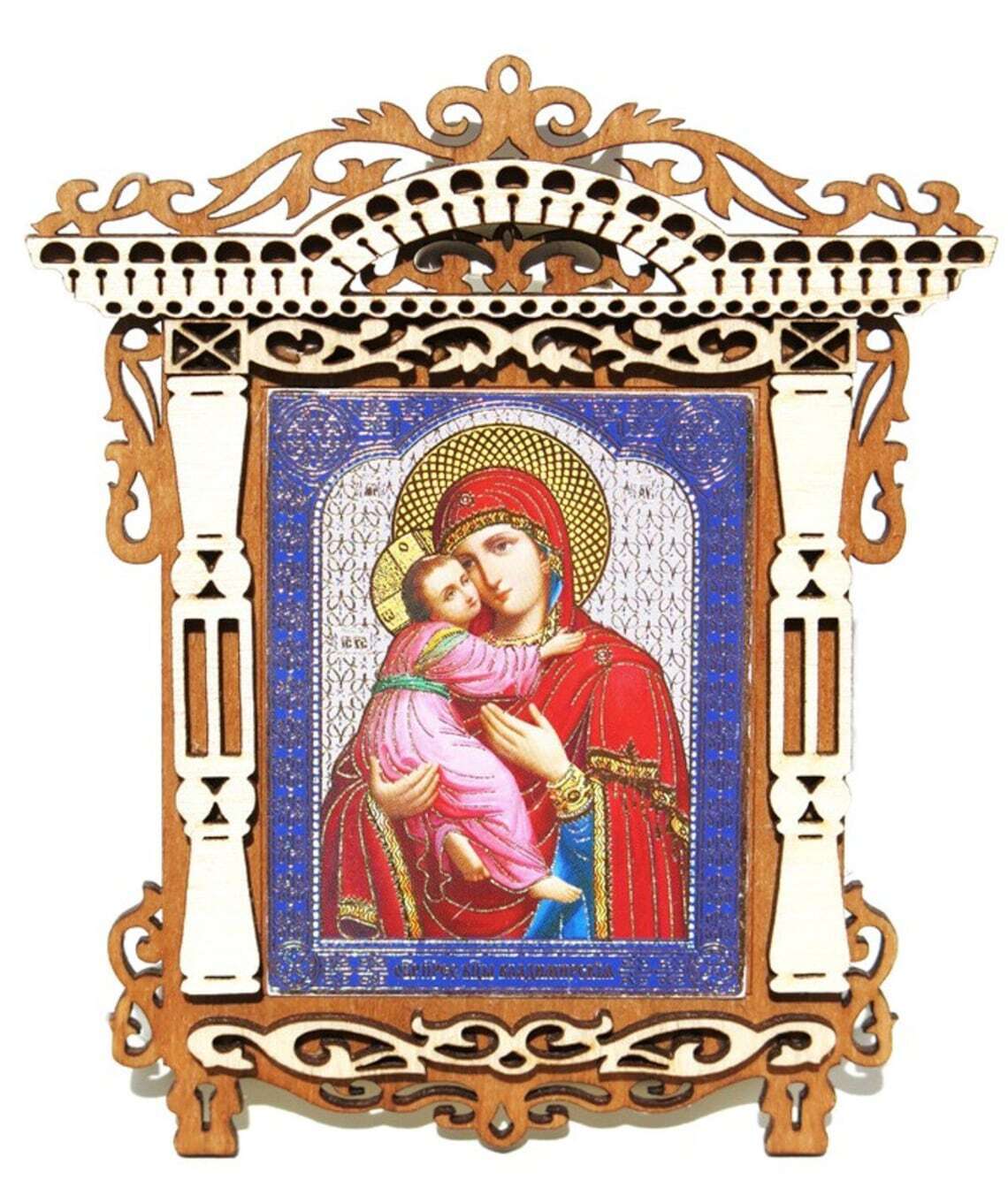 Full of Grace Wood Framed Orthodox Christian Catholic Faith Religious Icon