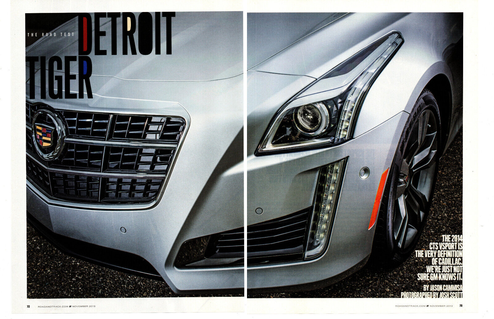 2014 CADILLAC CTS VSPORT 420-HP ~ NICE 8-PAGE ROAD TEST / ARTICLE / AD