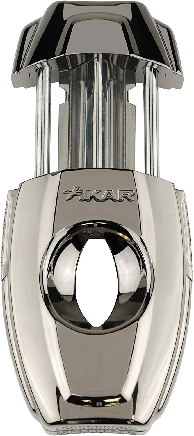 Xikar VX2 V-Cut Cigar Cutter, Spring-Loaded, Ergonomic Design, Gun-Metal