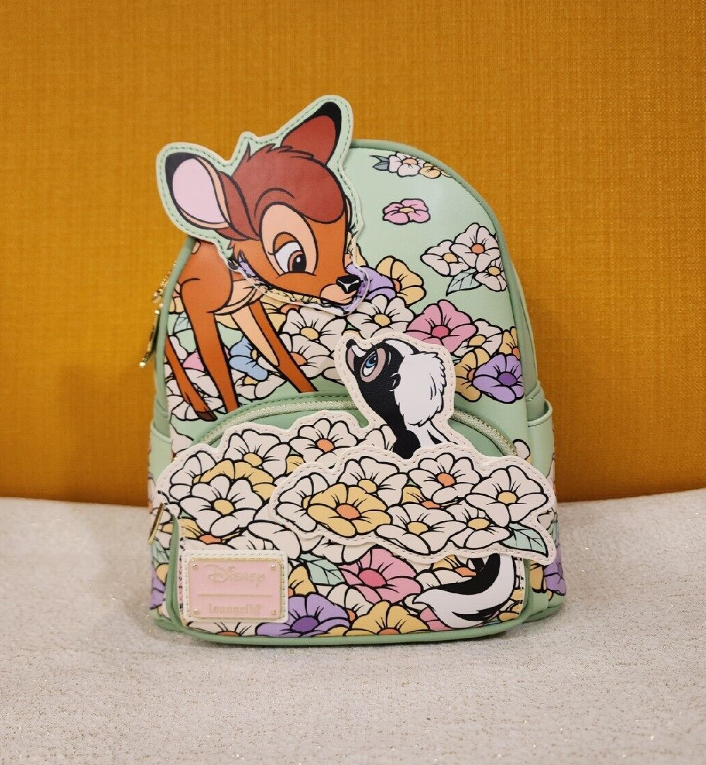 Loungefly Disney Bambi and Flower Springtime Floral Mini Backpack NEW