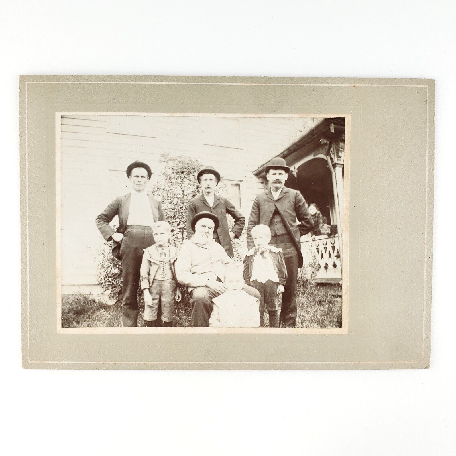 Penfield Pennsylvania Family Photo c1880 John Horning Card-Mounted Antique D1810