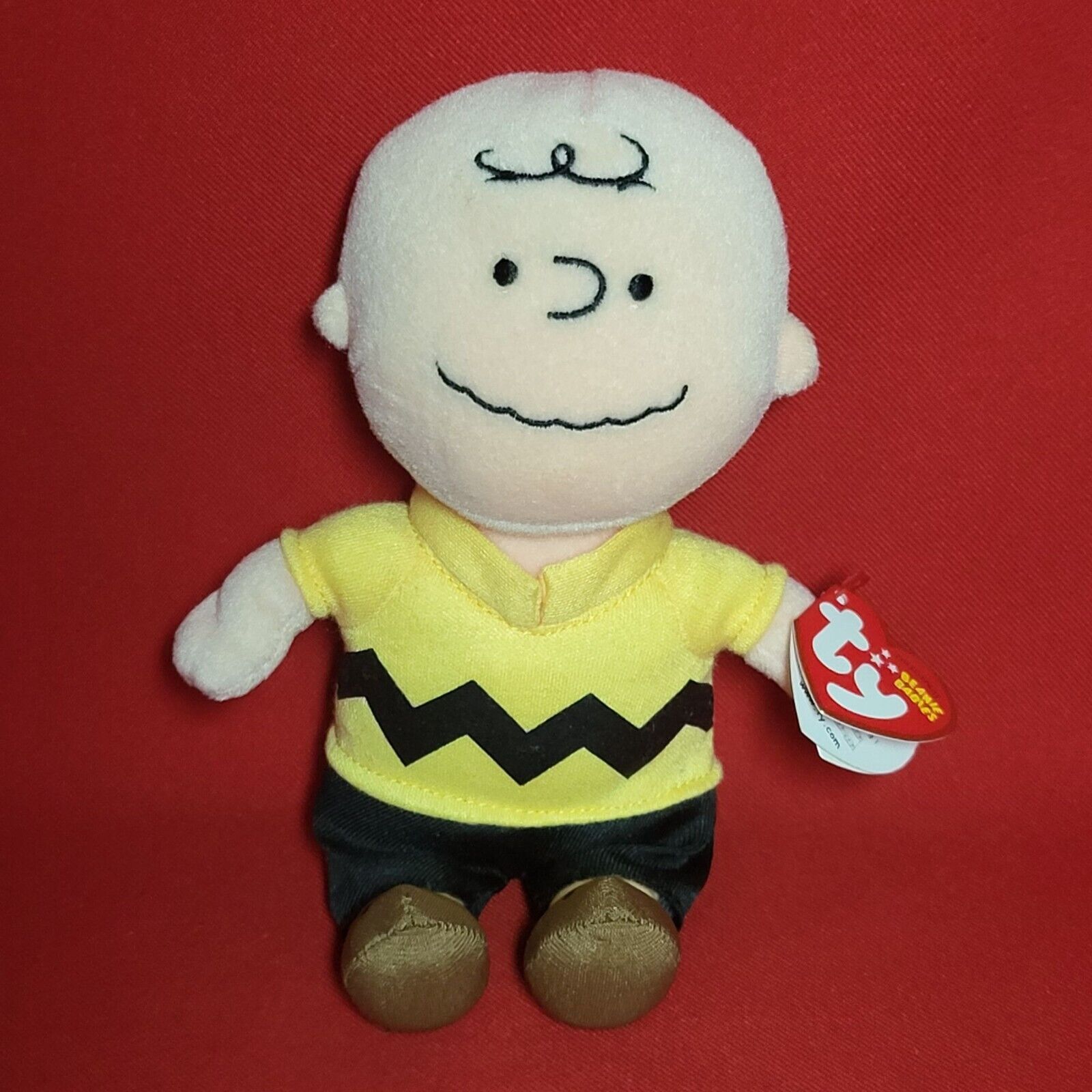 Peanuts Charlie Brown Plush Doll Stuffed Soft TY Beanie Baby Toy