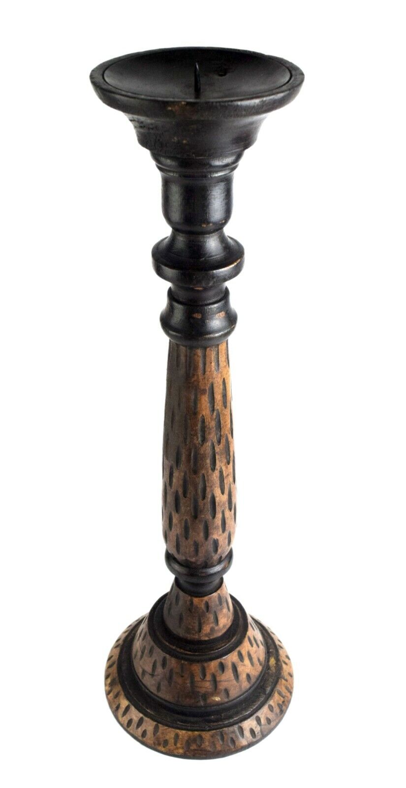Nice Handcrafted Tall Pillar Candle Holder, Farmhouse Décor Candle Stand i71-956