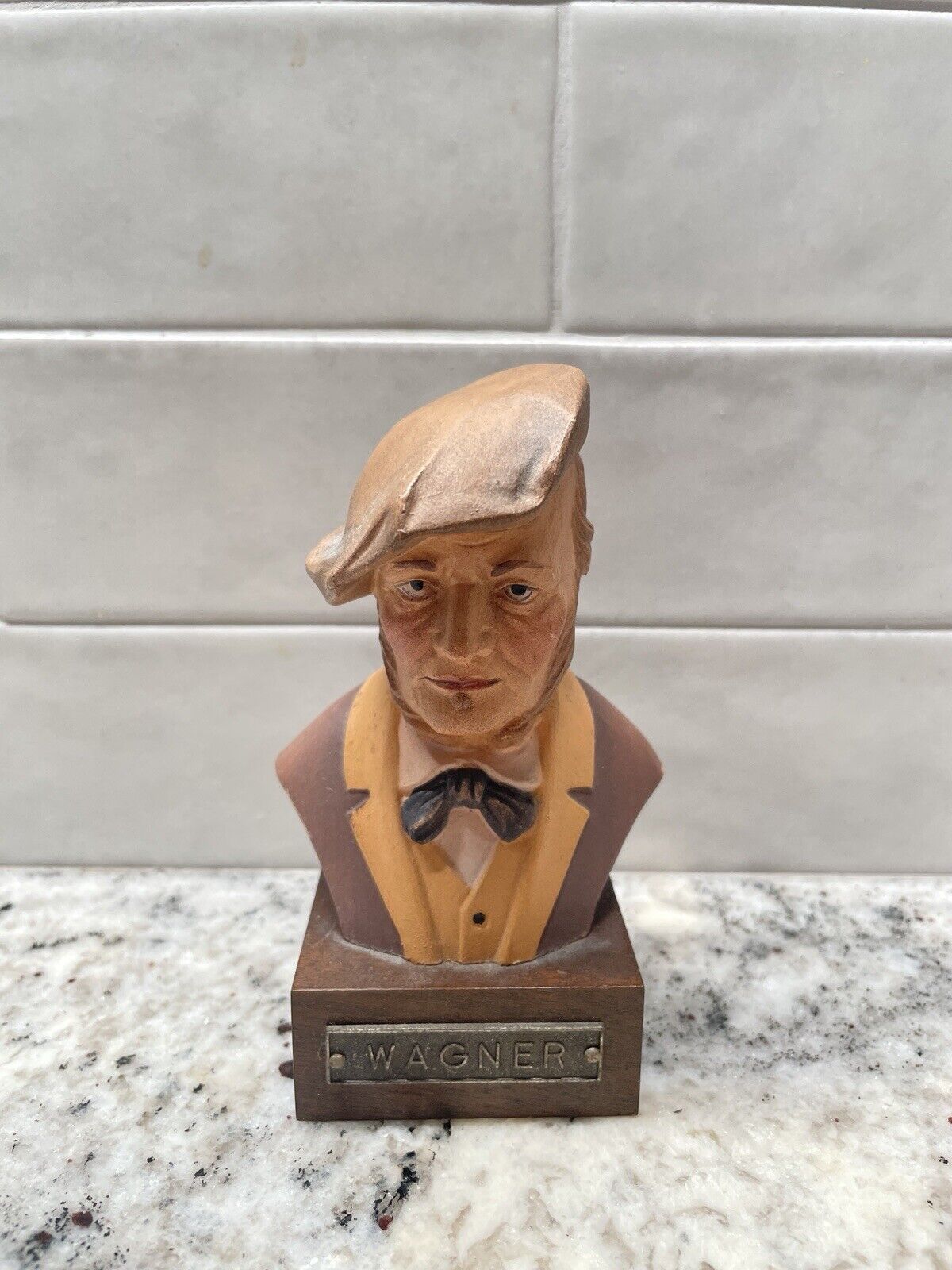 Bust of Wagner Composer - Miniature Approx.  4.5”