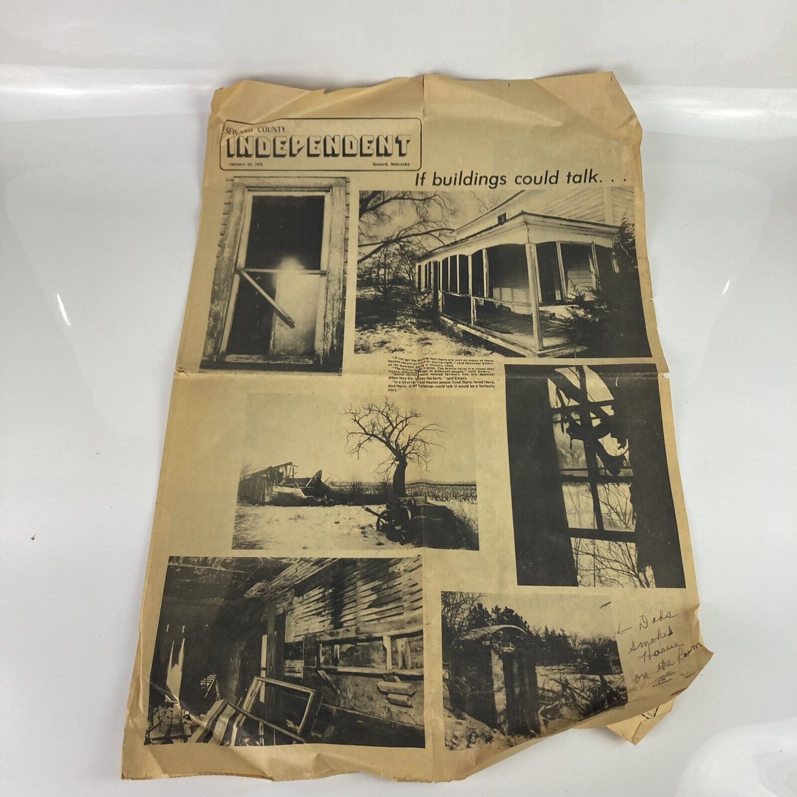 Seward Independent Vintage Newspaper  Date January 25 1978