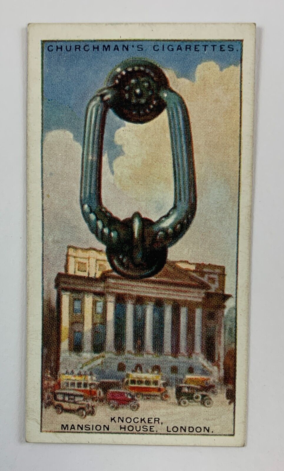 1928 Churchmans Interesting Door Knockers #16 Knocker at the Mansion House 123E