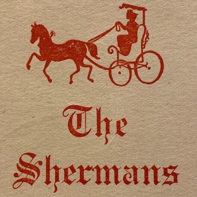 1957 The Shermans Sherman\'s Restaurant Menu Cedar Street Manhattan New York City