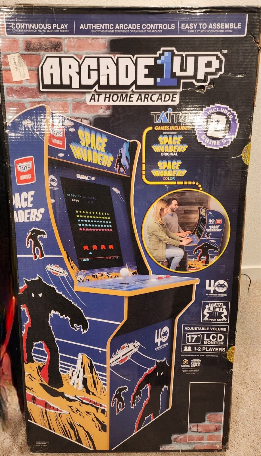RARE Arcade1Up Space Invaders Arcade Machine NEW IN BOX - SEALED BATTLEFRONT