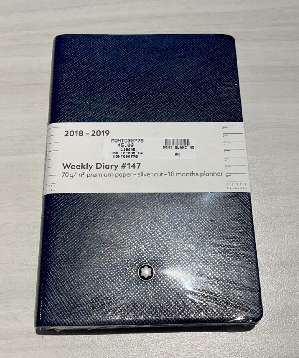 Montblanc Weekly Diary #147 2019-2019 Premium Paper Blue Small 118645