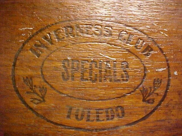 Toledo OH Ohio INVERNESS GOLF CLUB WOODEN CIGAR BOX GREAT COLLECTIBLE
