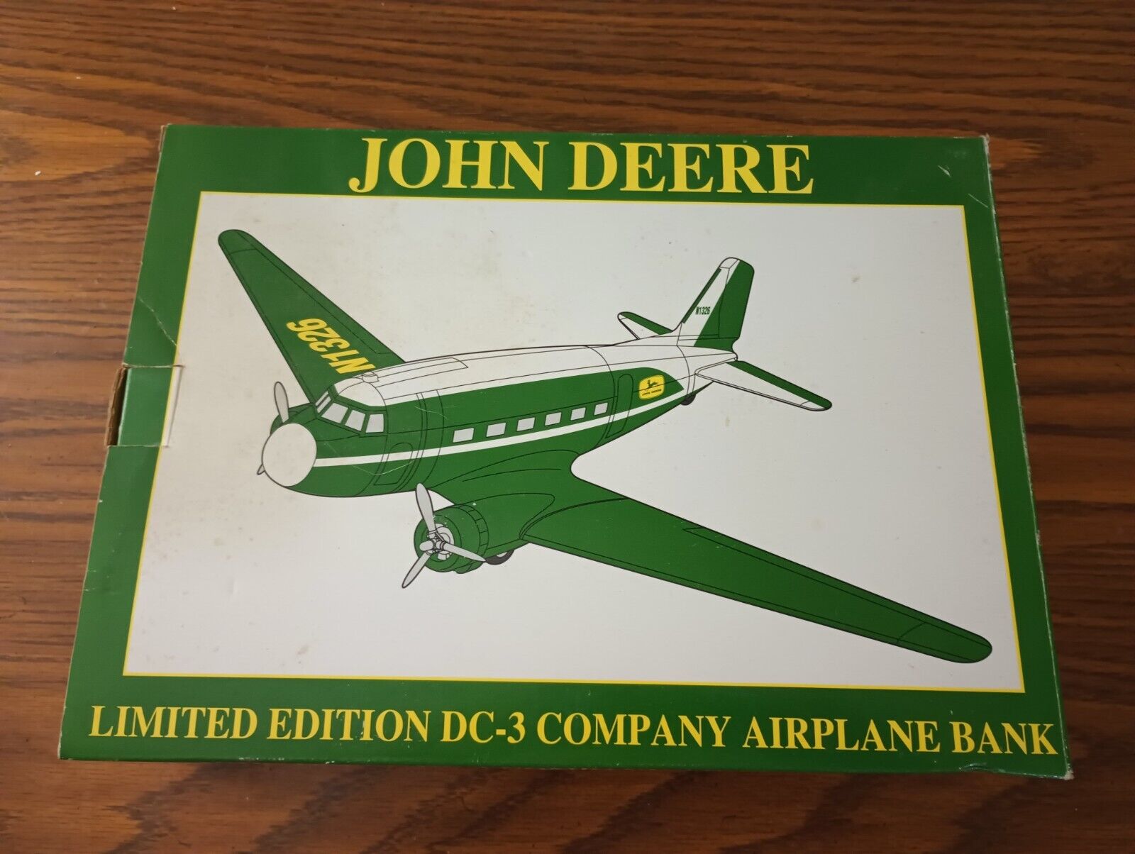 John Deere Limited Edition DC 3 Company Airplane Bank Speccast 1/16 Scale N.I.B