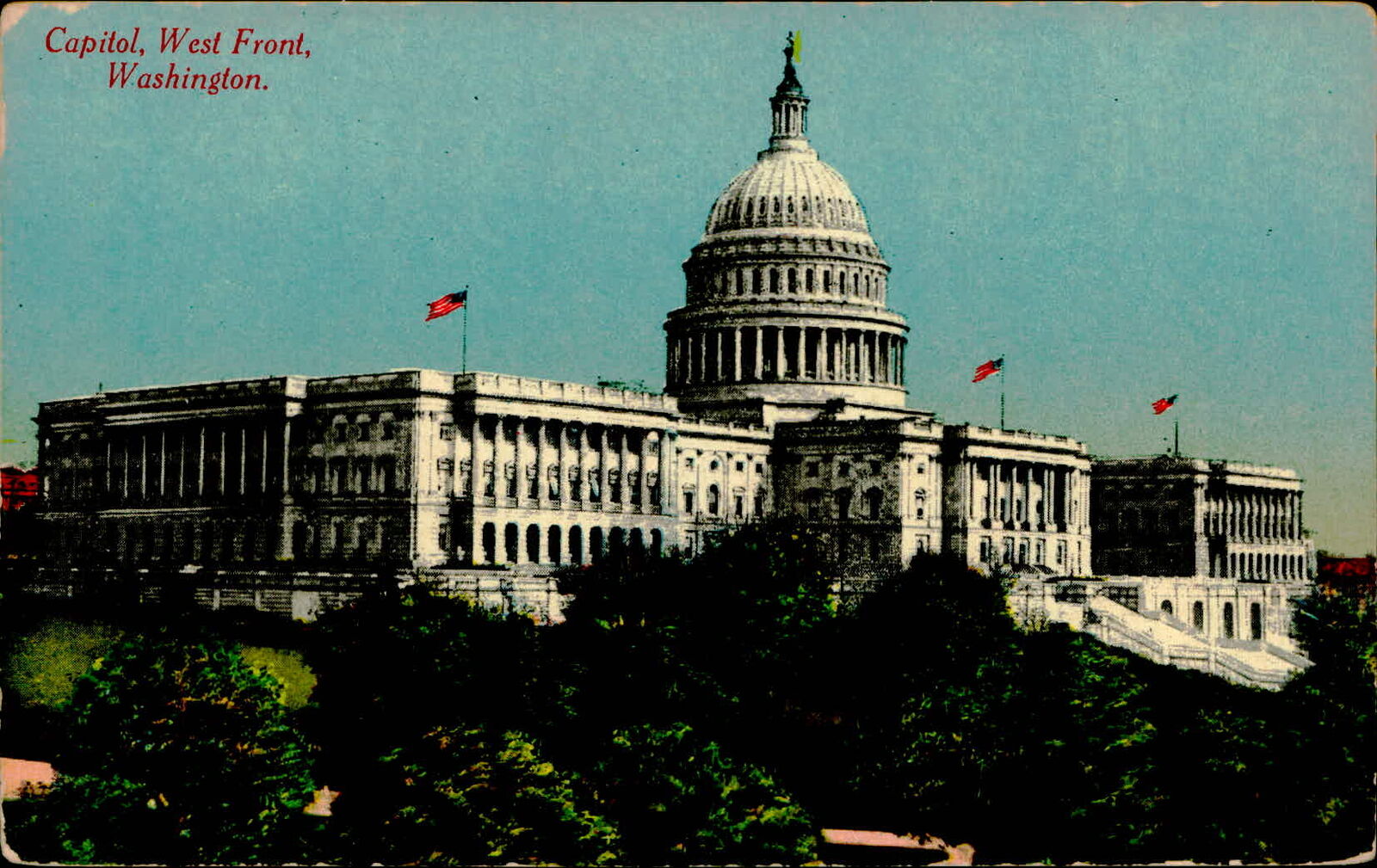 Postcard: Capitol, West Front, Washington. APR 0.100