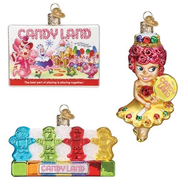 Old World Christmas Candy Land Hanging Ornaments, Set of 3 OWC-CANDYLAND
