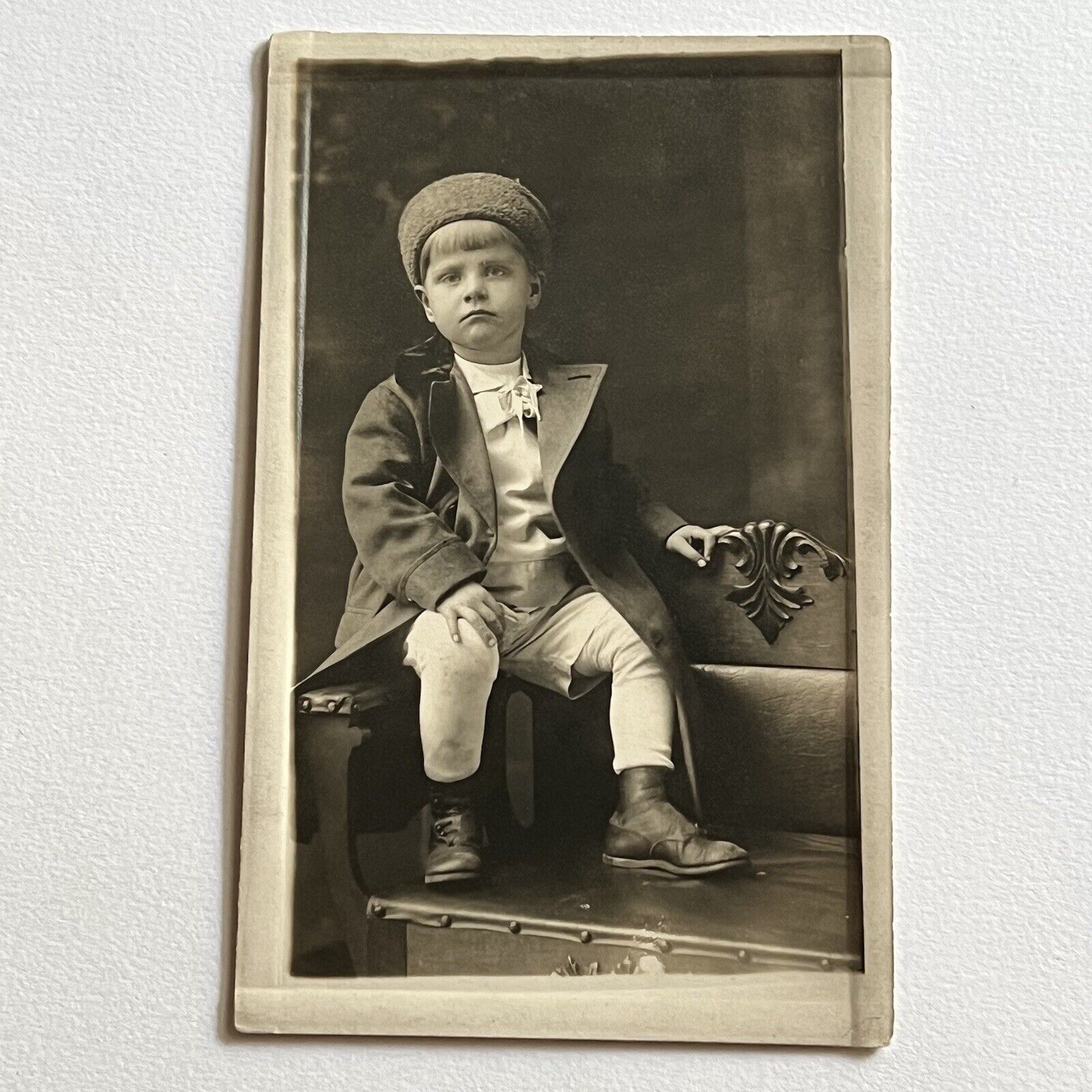Antique RPPC Postcard Real Photograph Adorable Little Boy ID Virgil Linxwiler