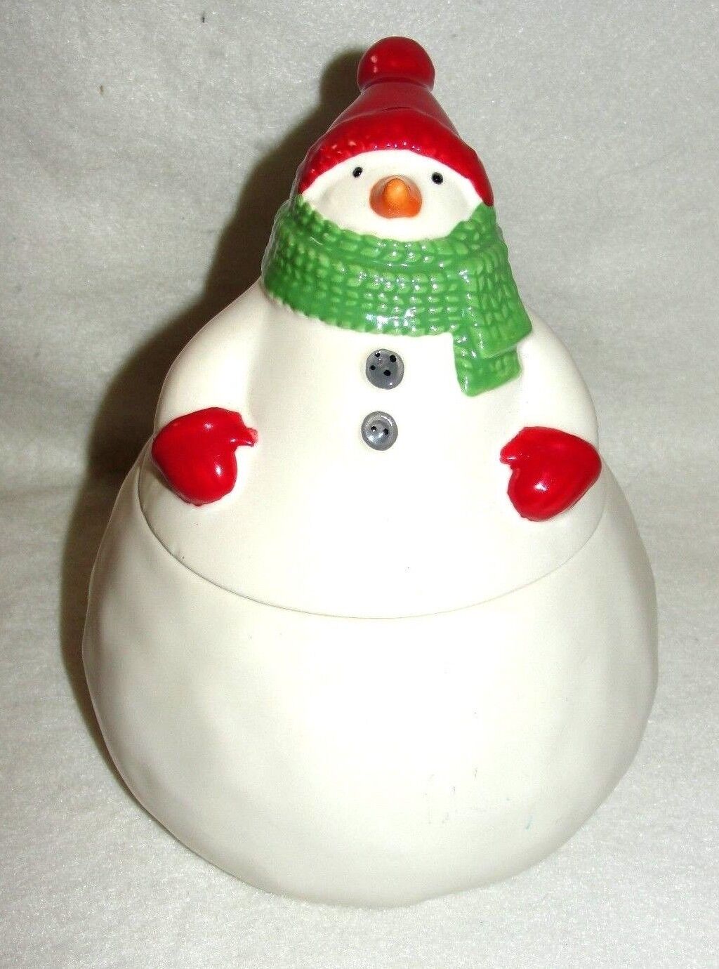Hallmark Ceramic Snowman Treat Jar 7.5\