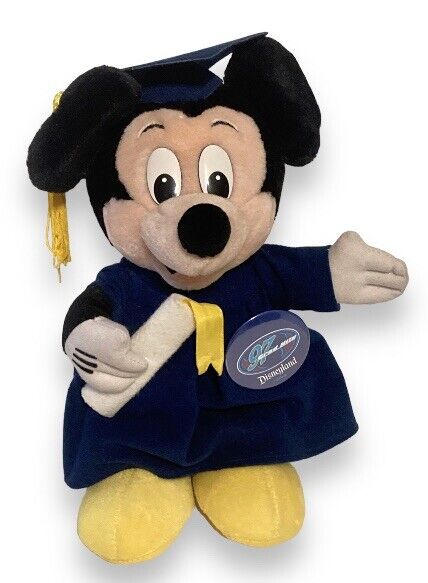 Vintage Disneyland Grad Nite Mickey Mouse Plush 1997 Rare Disney Collectible