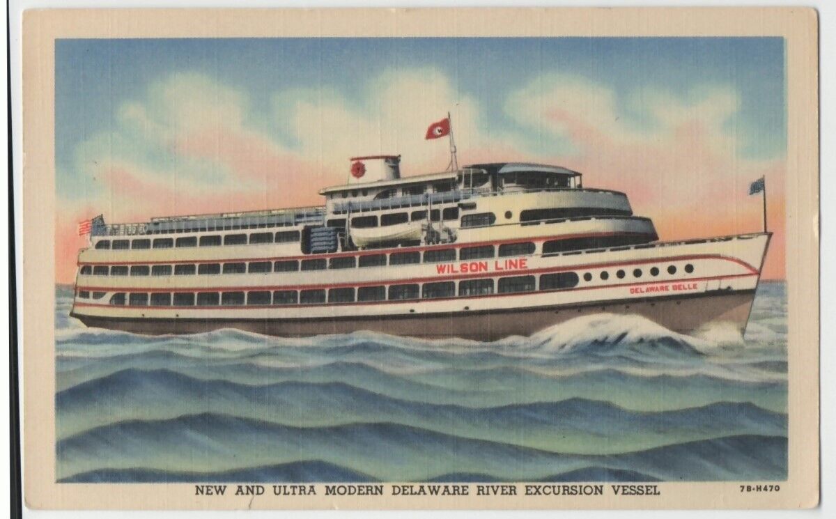 1937 Philadelphia Wilson Lines Delaware Belle Diesel Excursion Boat
