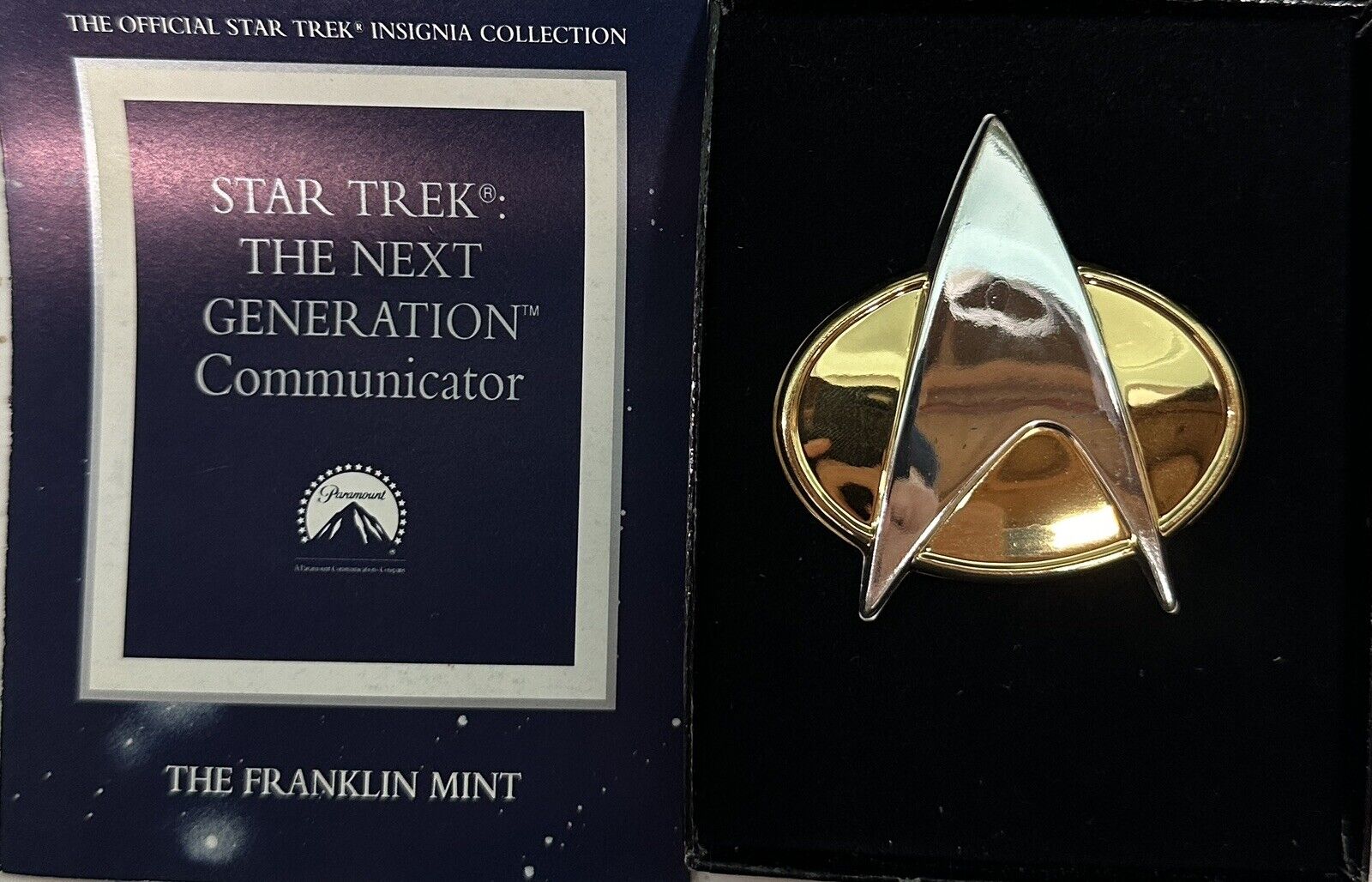 1992 Sterling Silver Franklin Mint Star Trek TNG Communicator Insignia .925