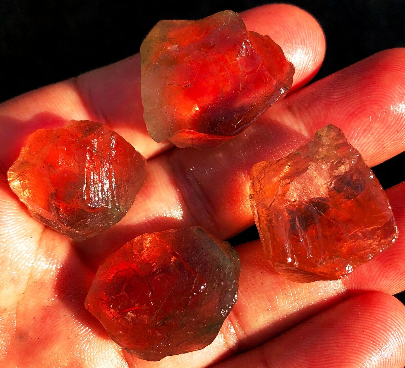 48g4PC Natural Fantastic Red Fluorite Crystal Ice Specimen Inner Mongolia ie3224