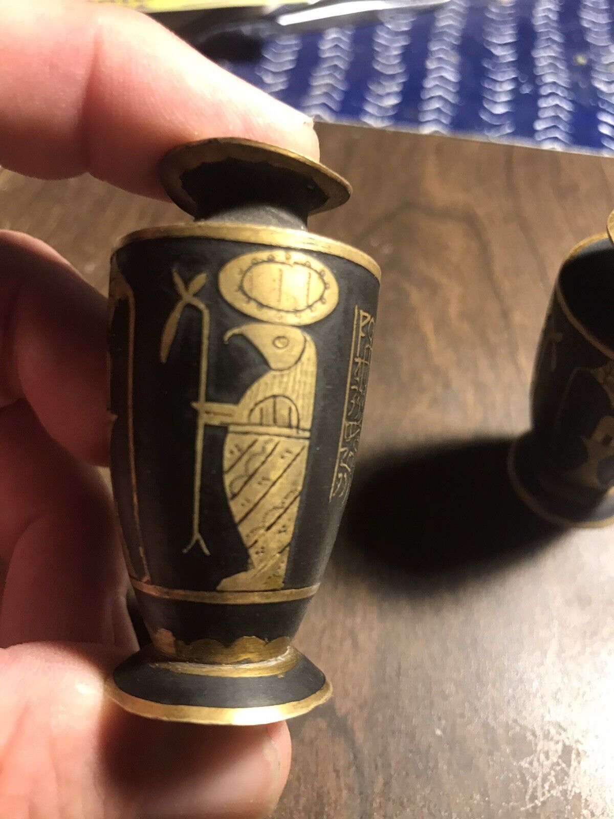 Spectacular Set of Ancient Egyptian Miniature Urns WITH Hieroglyphics