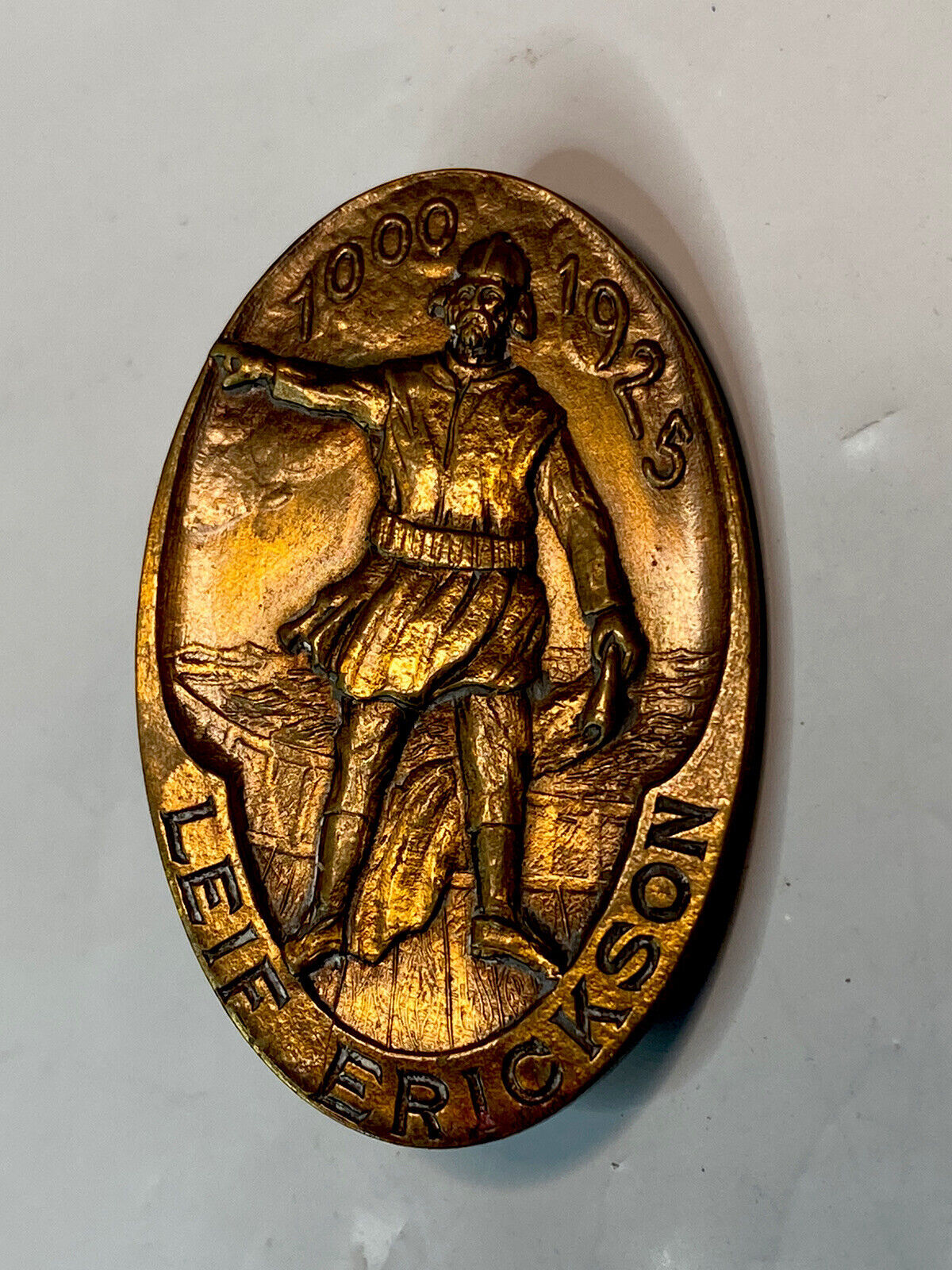 Antique Leif Erickson 1000-1925 Explorer Pin EXTREMELY RARE