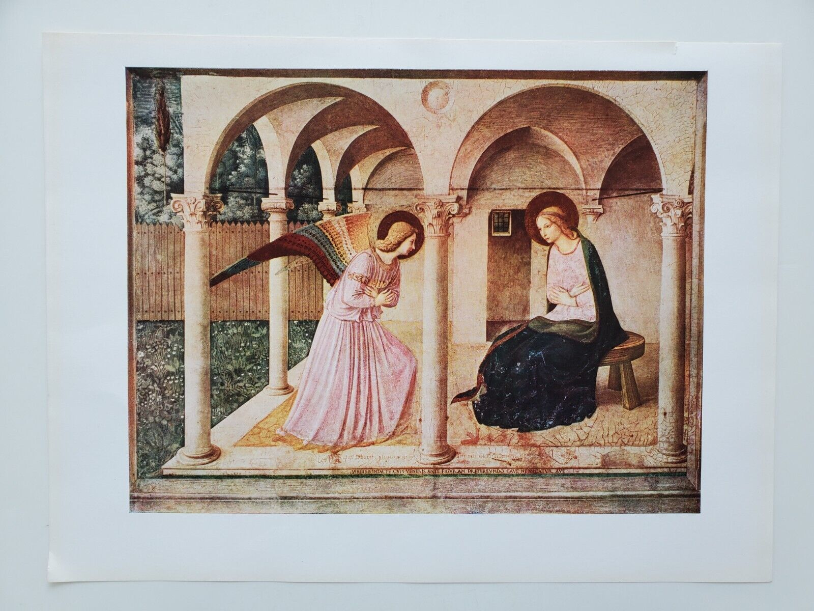 The Annunciation Fra Angelico Virgin Mary Angel Gabriel 1939 Vintage Print