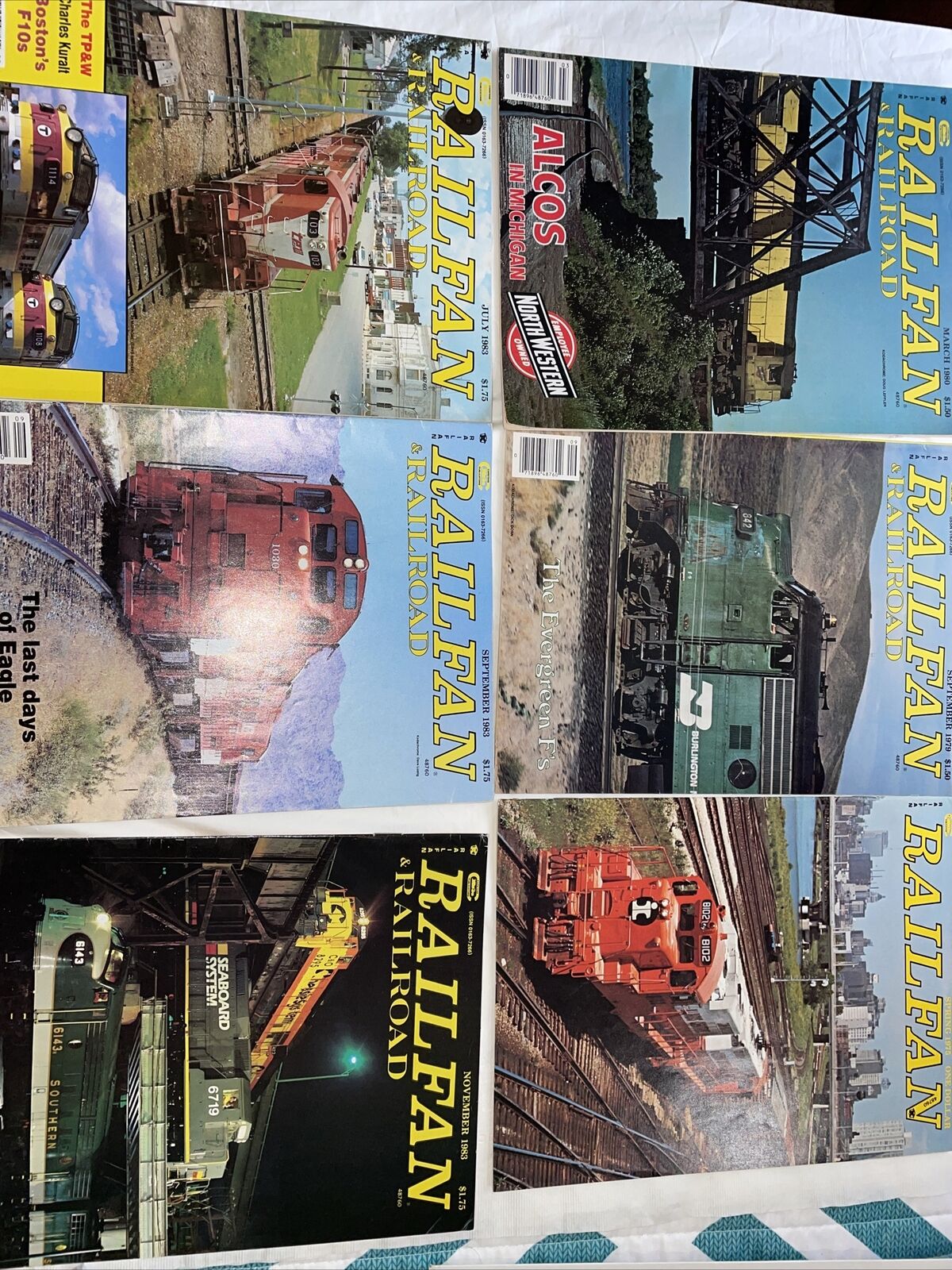 Railfan Magazines 1975, 1979, 1980, 1983