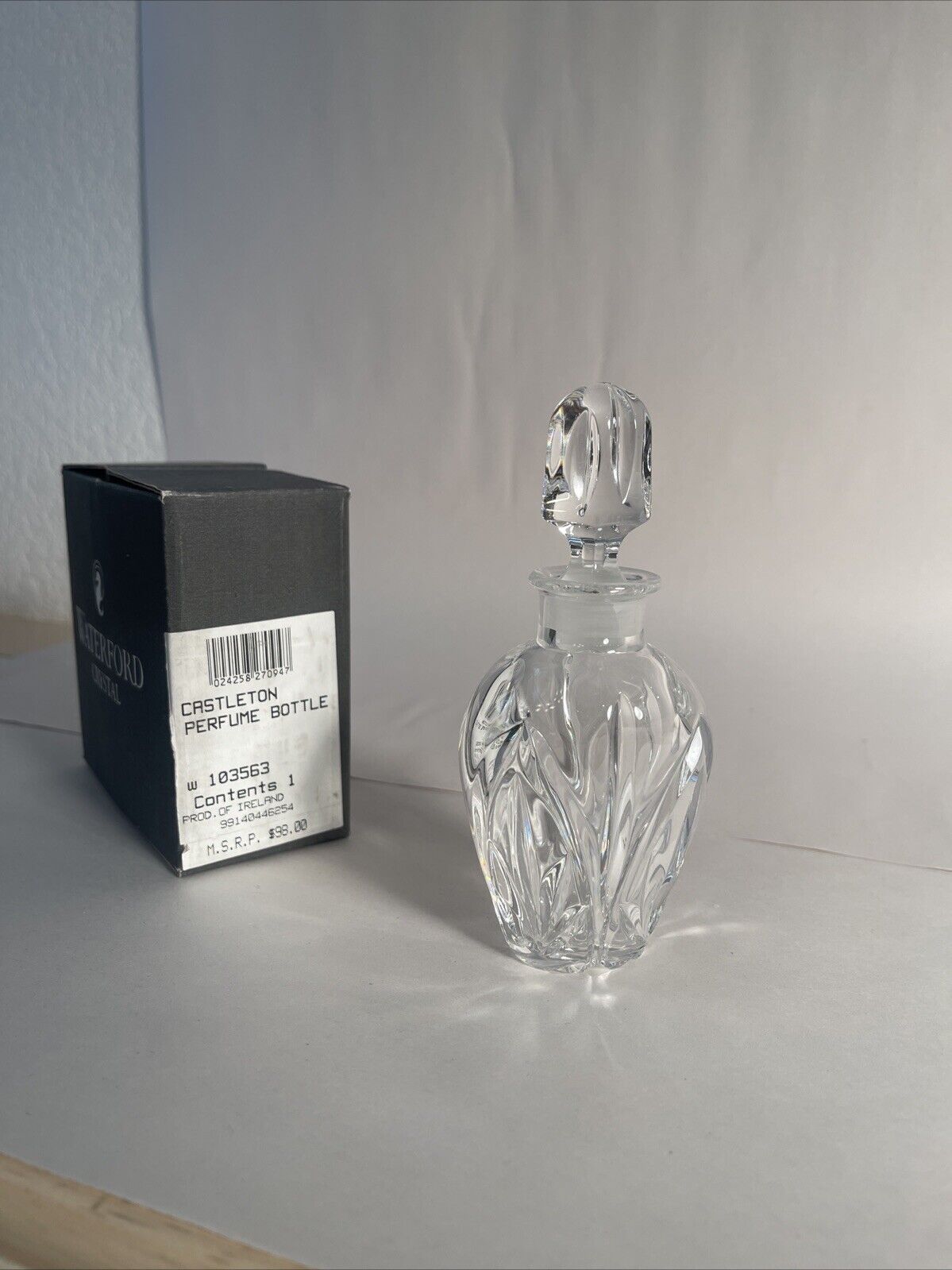 Waterford Crystal Lismore Round Perfume Bottle & Stopper