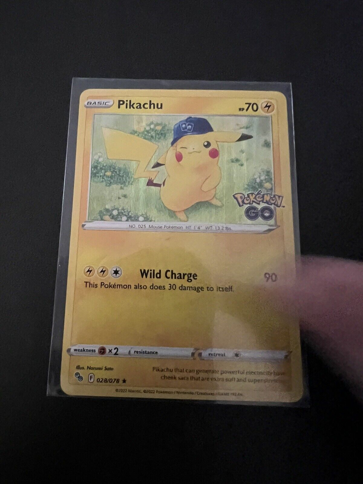 Pokemon Pikachu 28/78 Pokemon Go Ultra Rare Holo Card