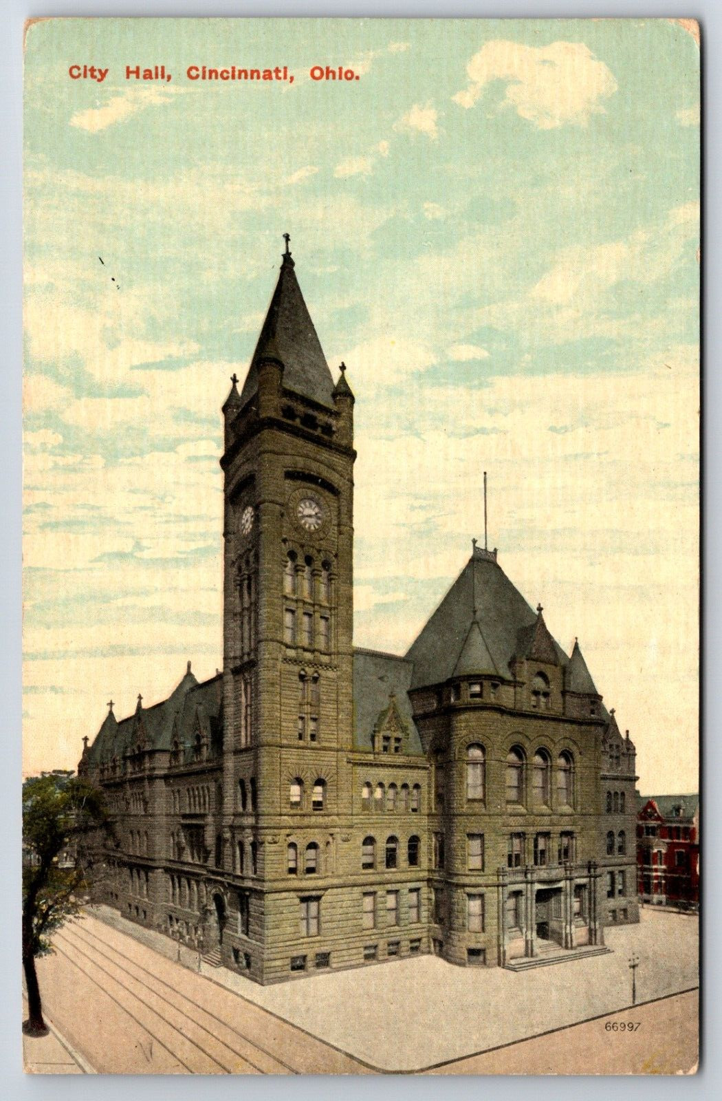 City Hall Cincinnati Ohio OH Vintage Postcard