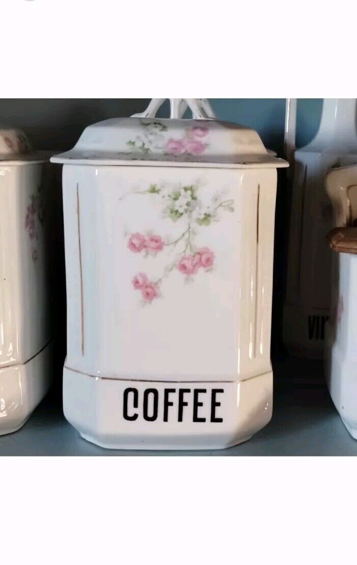Vintage Porcelain Coffee Canister 