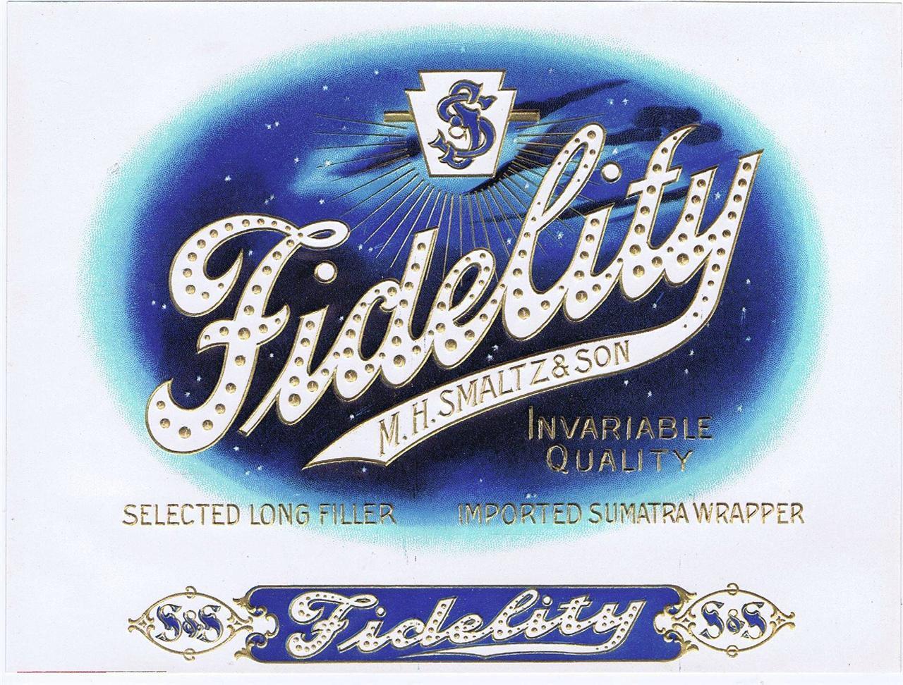 Fidelity original inner  cigar box label