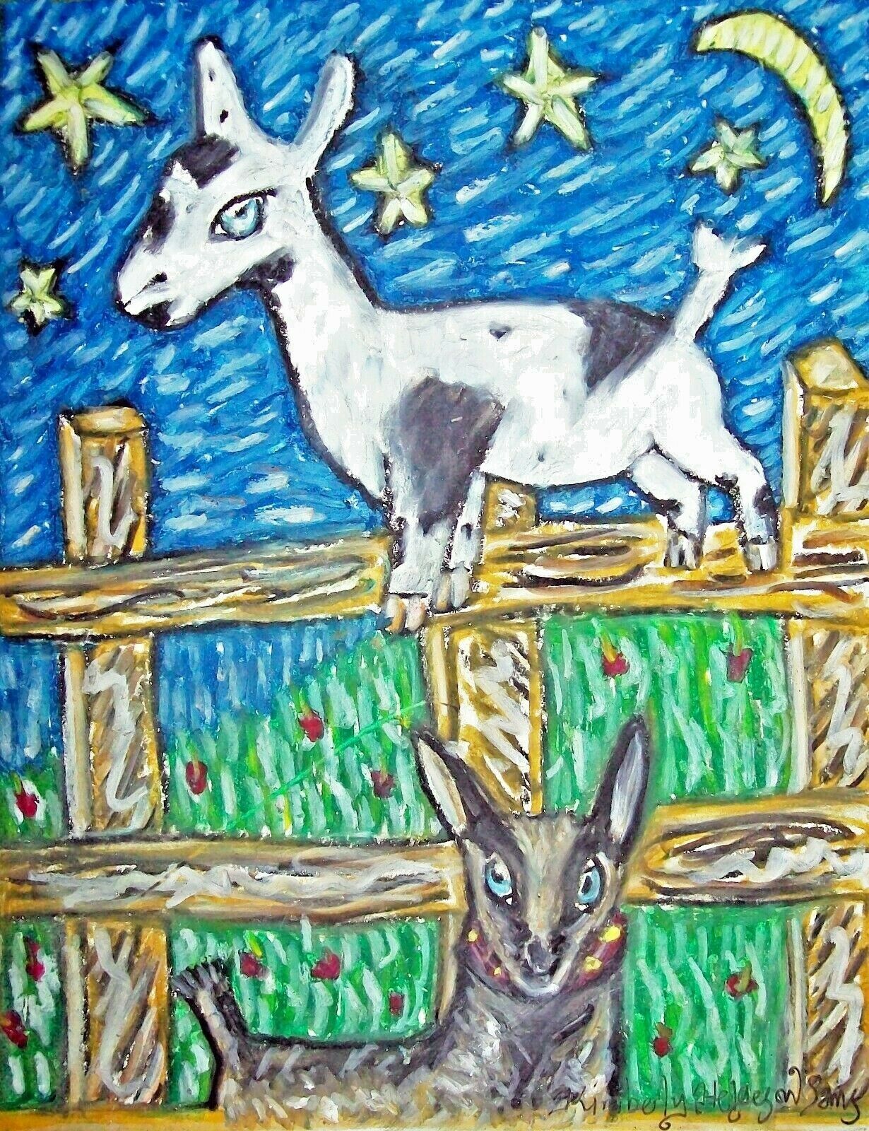 Nigerian Dwarf Dairy Goat - 5x7 Art Print - Wall Décor - Signed by Artist KSams 