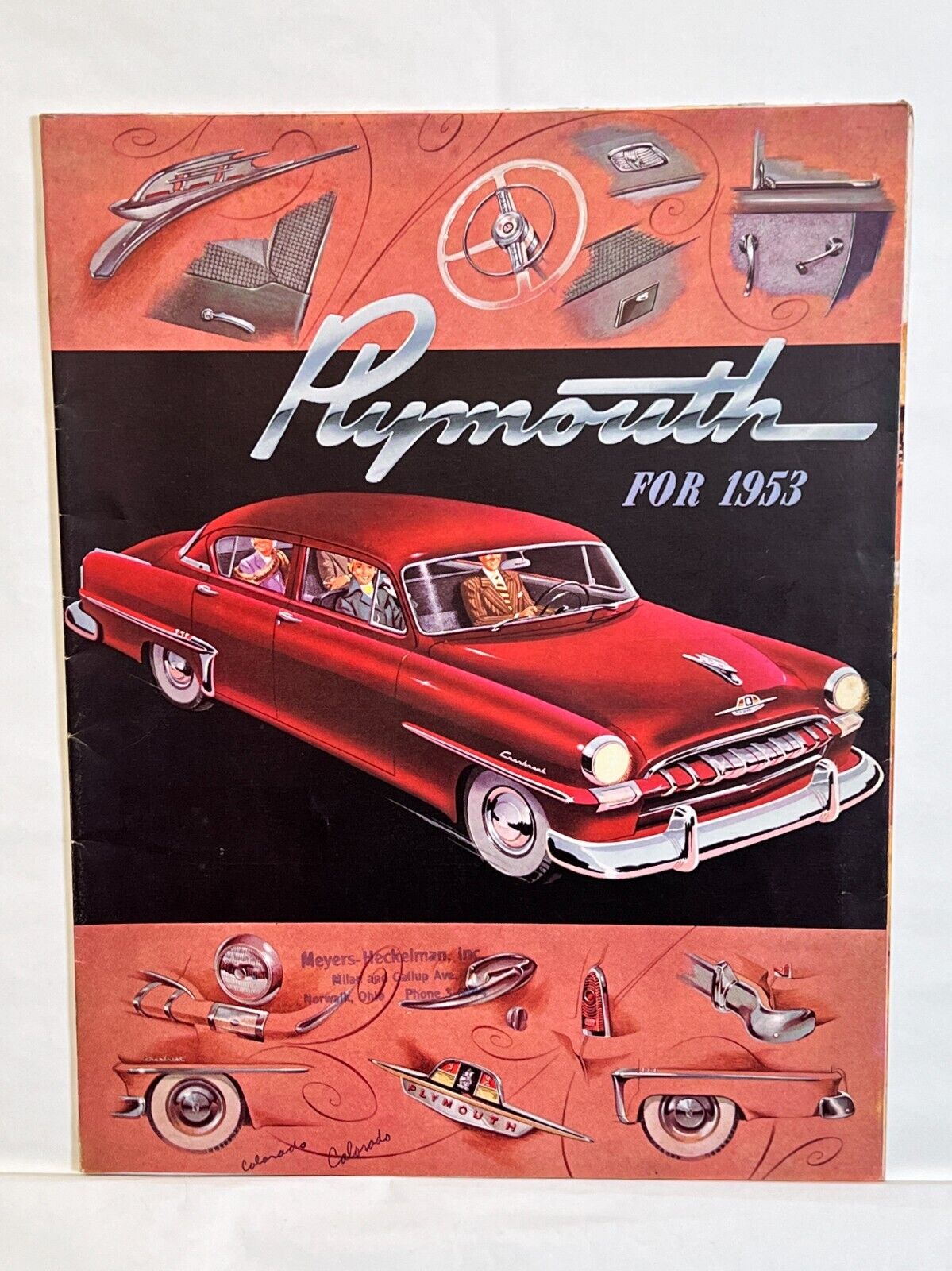 Vintage 1953 Plymouth Cranbrook Cambridge Coupe Savoy Wagon Color Brochure