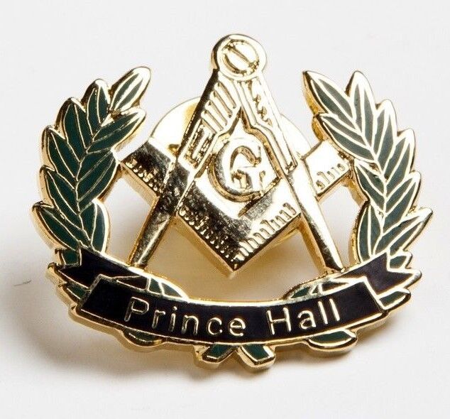 Masonic Prince Hall Peace Wreath Lapel Pin Golden Finish PHA Masonry